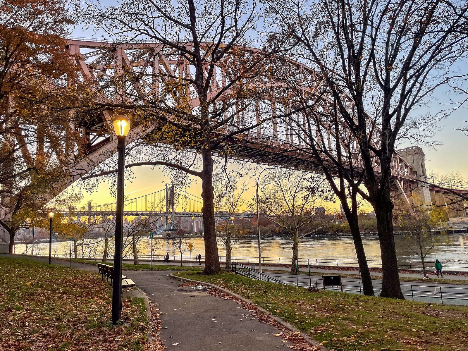 Hell Gate Bridge seen from Astoria Park in Queens