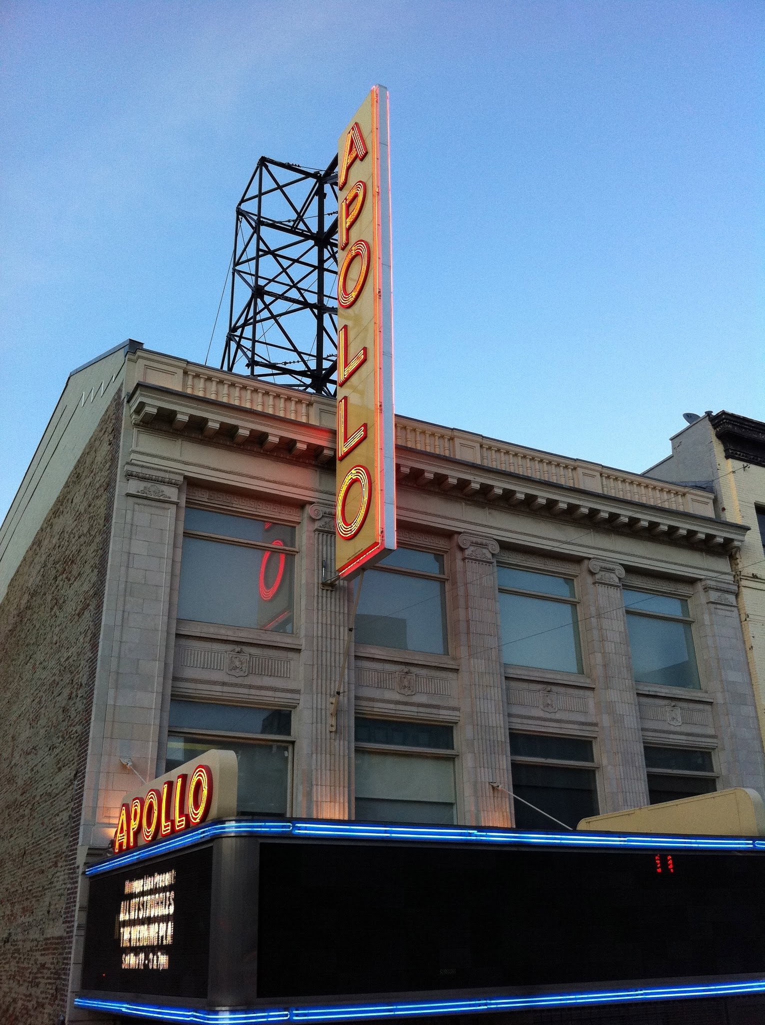 The Apollo Theater facade in Harlem, photographed in 2011
